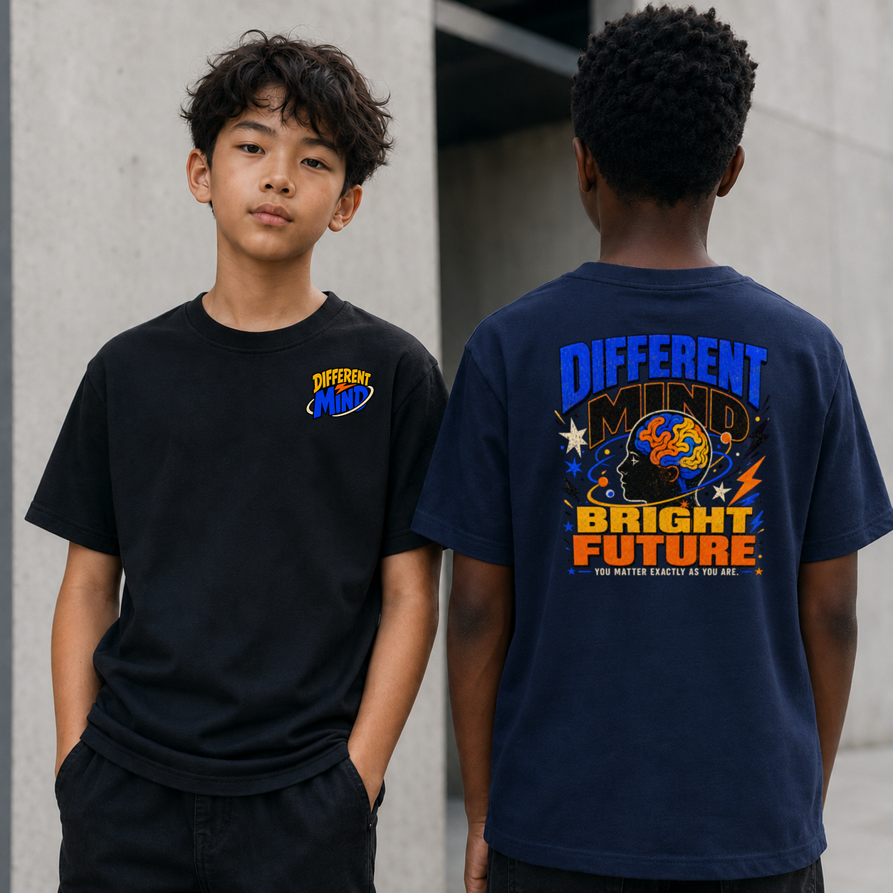 Different Mind, Bright Future Organic Kids’ T‑Shirt