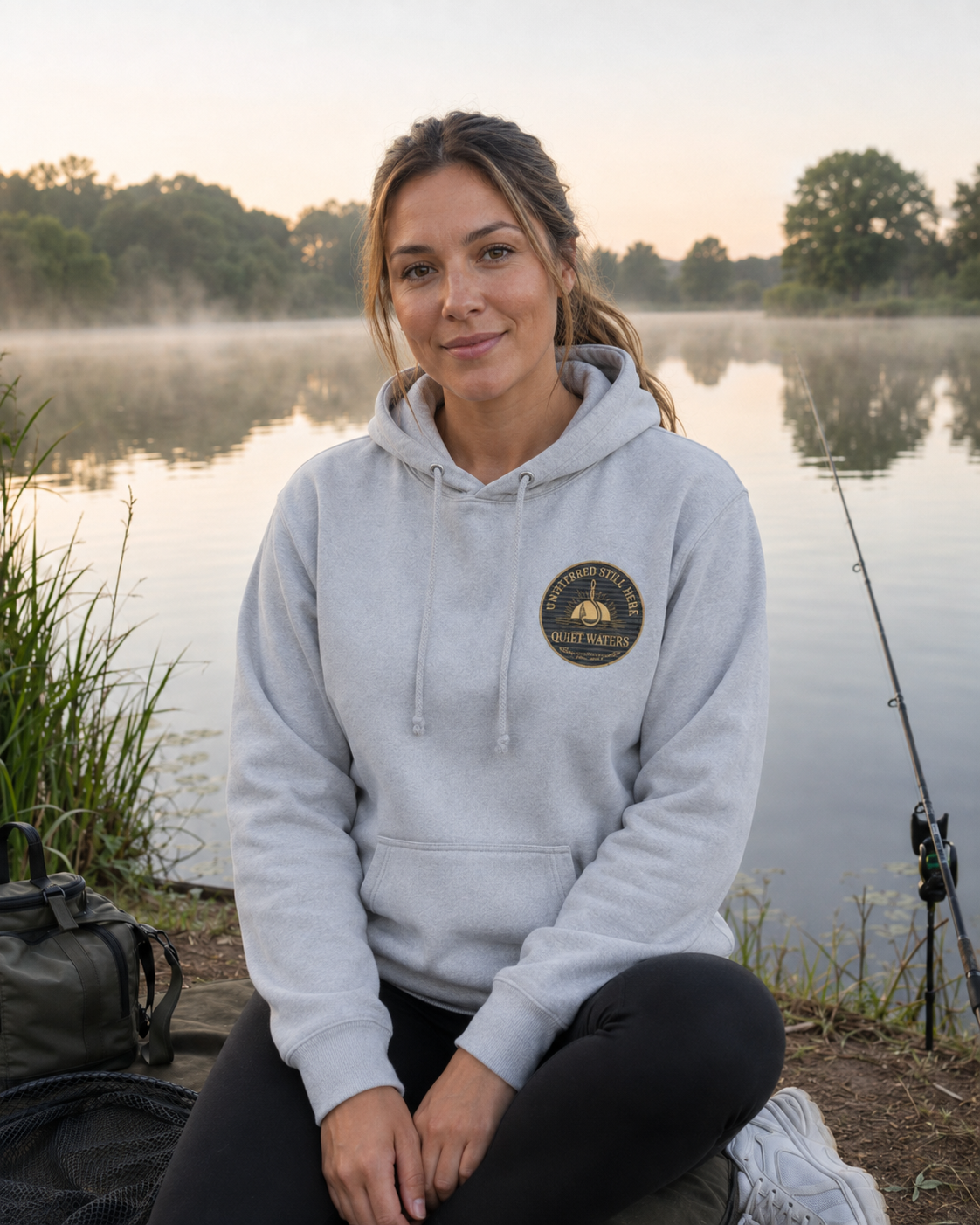 Still Here Women’s Fishing Hoodie | Quiet Mind, Strong Heart