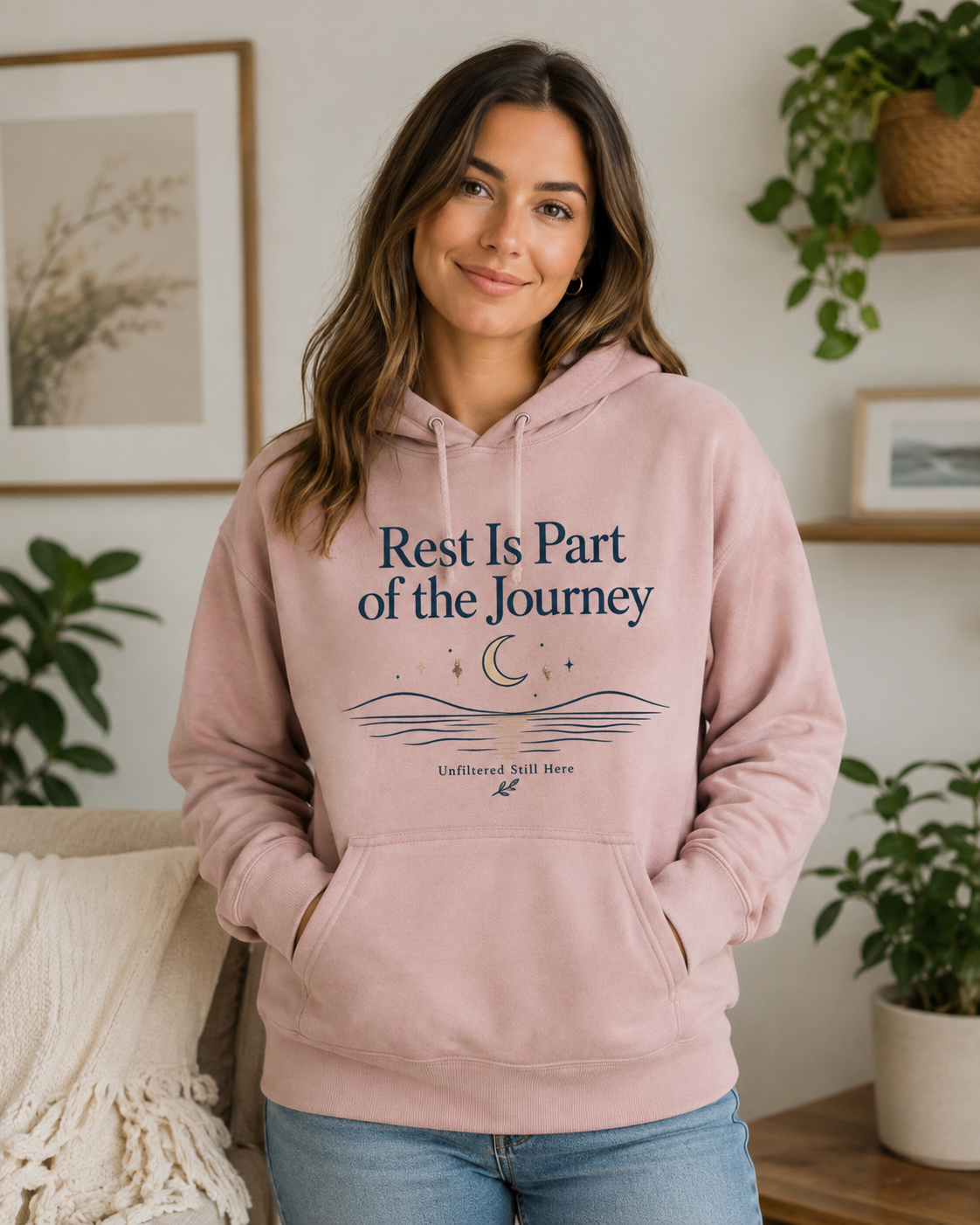 Rest Is Part of the Journey Women’s Mental Health Hoodie