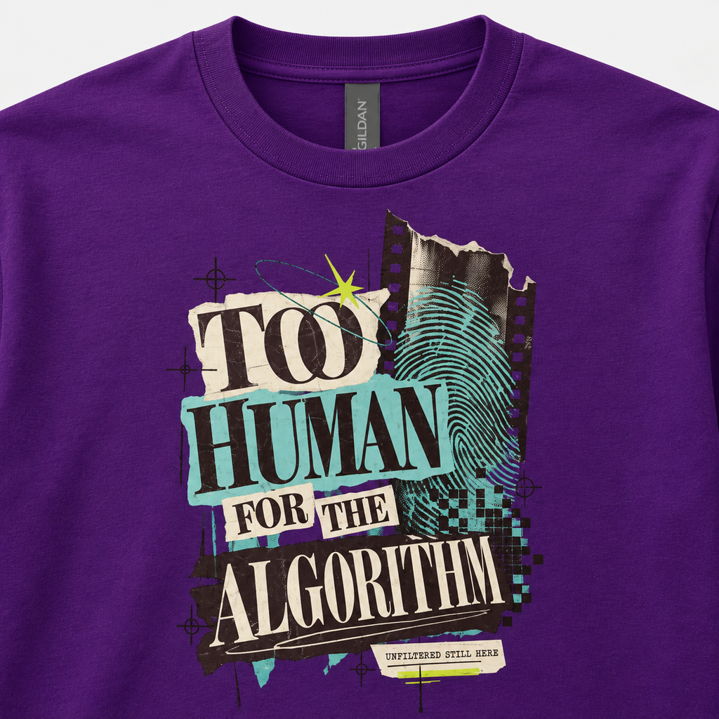 Too Human for the Algorithm Mental Health T-Shirt