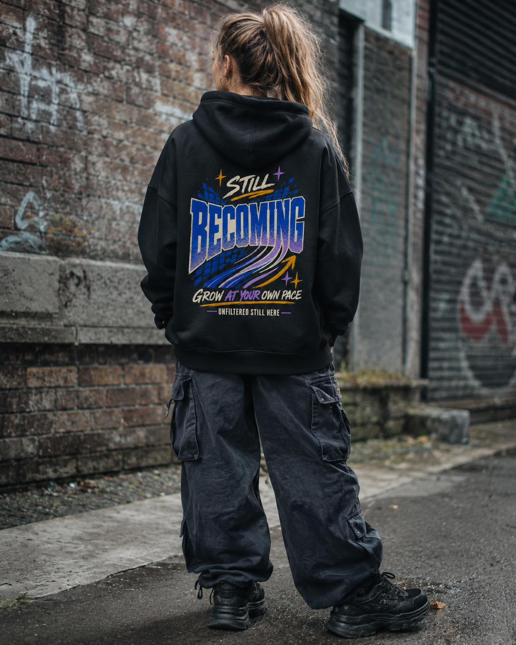 Still Becoming Teen Streetwear Hoodie | GROW AT YOUR OWN PACE