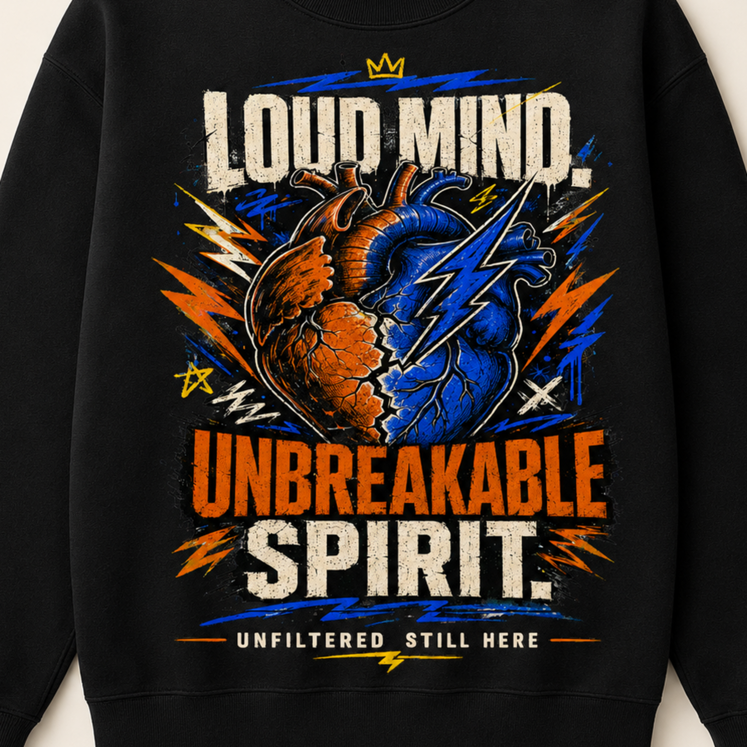 Loud Mind, Unbreakable Spirit Teen Sweatshirt