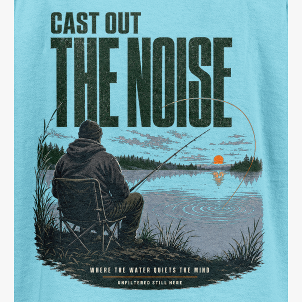 Cast Out the Noise Angling Division T-Shirt | Quiet Waters