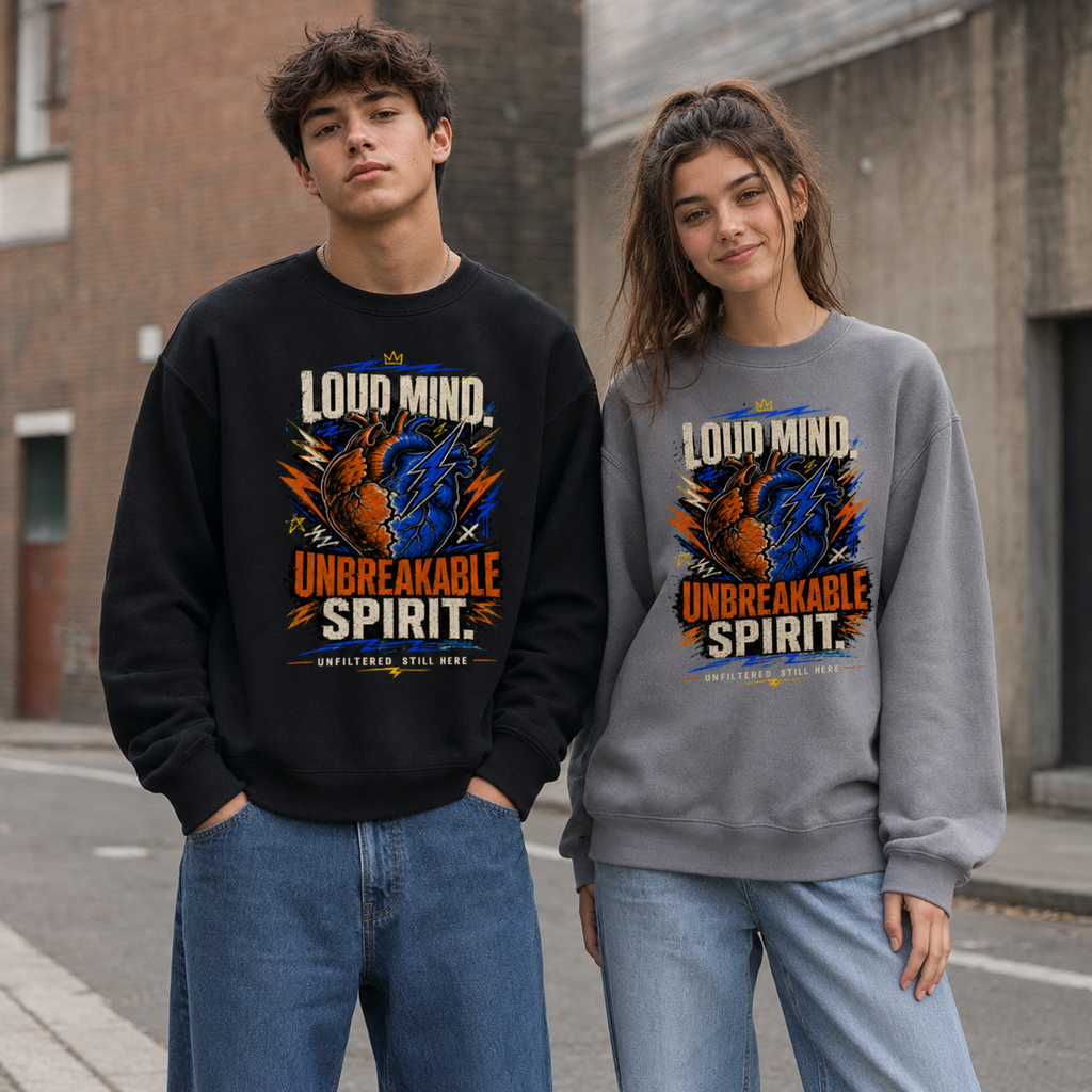 Loud Mind, Unbreakable Spirit Teen Sweatshirt