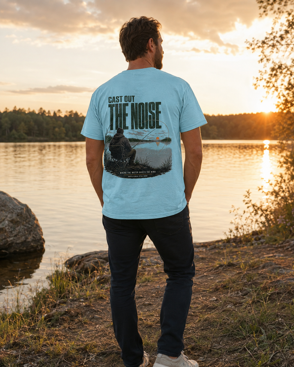 Cast Out the Noise Angling Division T-Shirt | Quiet Waters